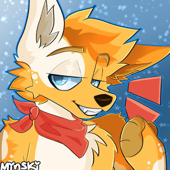 Shaded bust, slightly icon style